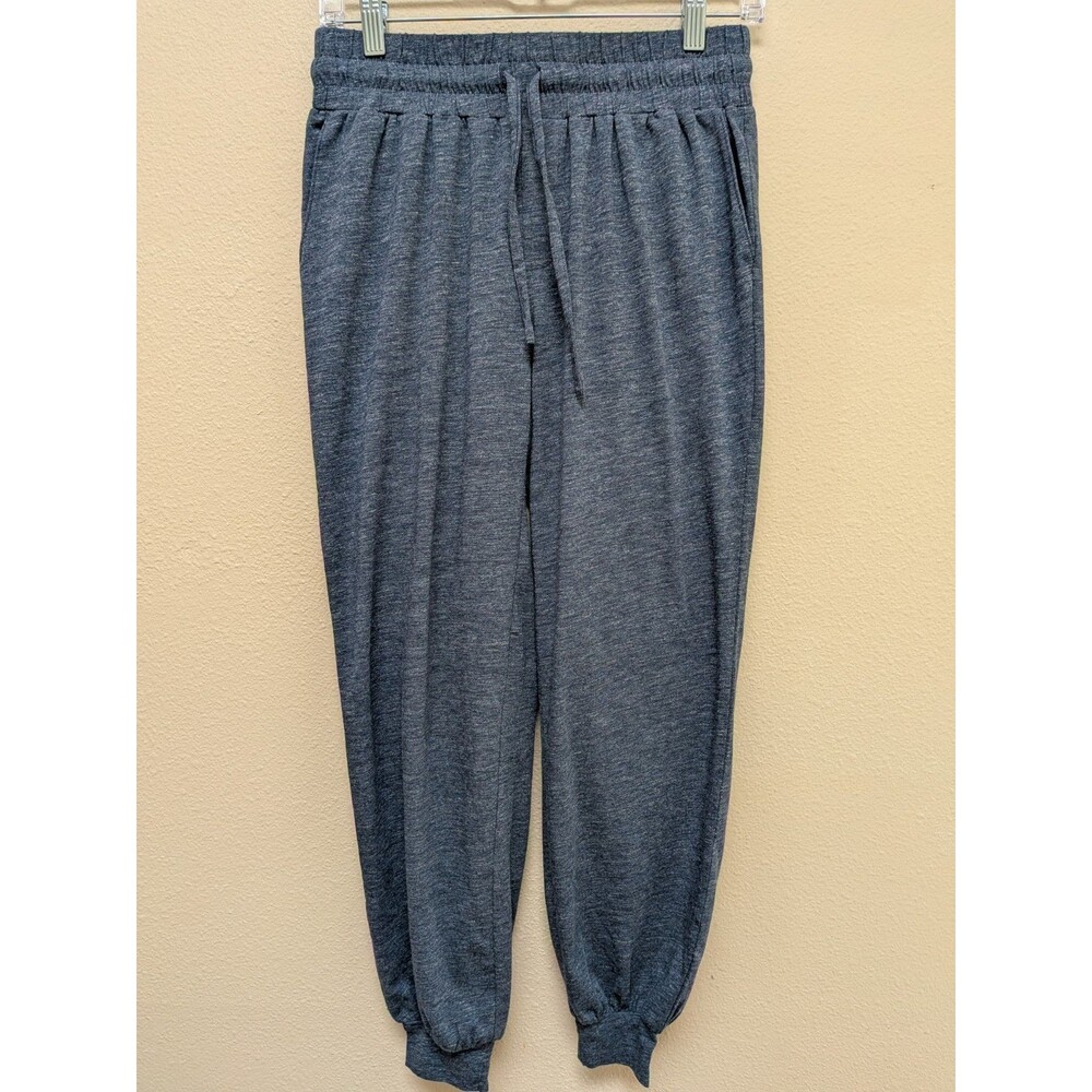 AnyBody - Cozy Knit Jogger Pants w/ Seaming Detail - Heather Navy Blue XXS